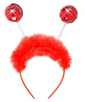 CERCHIETTO CON PAILLETTES ROSSE