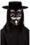 MASCHERA VENDICATORE NERA IN PLASTICA