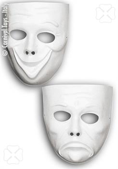 MASCHERA VISO BIANCO COMMEDIA