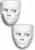 MASCHERA VISO BIANCO COMMEDIA