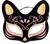 MASCHERA GATTO IN VELLUTINO DEC.GLITTER