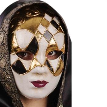 MASCHERA CARTAPESTA DECORATA