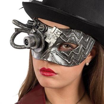 MASCHERA STEAMPUNK ARGENTO