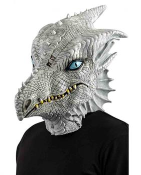 MASCHERA DRAGO BIANCO IN LATTICE