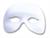 MASCHERA FARFALLA BIANCA IN TESSUTO
