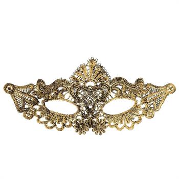 MASCHERA ORO IN TESSUTO MACRAME'