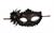 MASCHERA DAMASCATA NERA CON FIORE