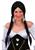 PARRUCCA COUNTRY NERA CON TRECCE