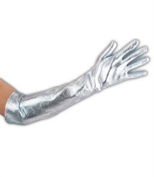 GUANTI ARGENTO IN TESSUTO ELASTICIZZATO