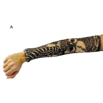 2 MANICHE TATTOO STAMPA SCHELETRO