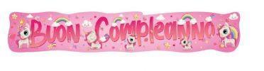 FESTONE BUON COMPLEANNO UNICORNI