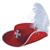 CAPPELLO D'ARTAGNAN ROSSO