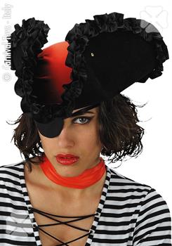 CAPPELLO PIRATESSA PERLA NERA