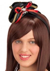 MINI CAPPELLO PIRATESSA CON CERCHIETTO