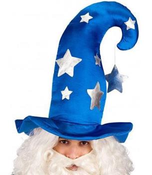 CAPPELLO MAGO BLU CON STELLE
