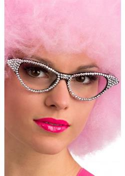 OCCHIALI CON STRASS ARGENTO