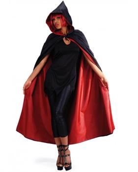 MANTELLO DOUBLE FACE ROSSO/NERO