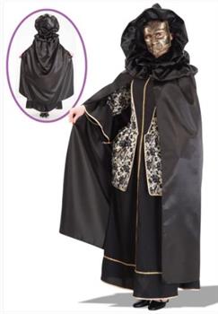 MANTELLO VENEZIANO RASO NERO 130CM