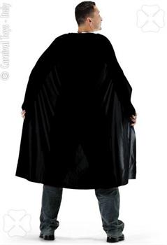 MANTELLO NERO TAFFETA 135 CM