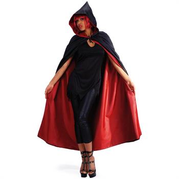MANTELLO TESSUTO ROSSO/NERO ADULTO