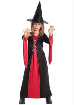 COSTUME STREGA N/R TG.V-VII ANNI6-11