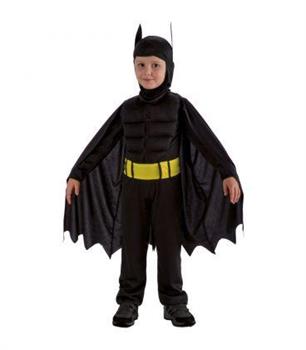 COSTUME BAMBINO NERO MUSCOLOSO 6/7 ANNI