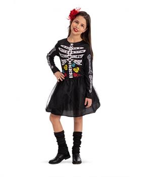 COSTUME STREGHETTA SCHELETRO 10/11 ANNI