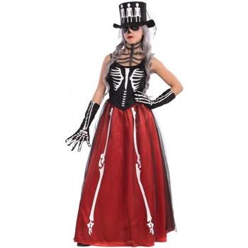 COSTUME DAMA SCHELETRO TG.U