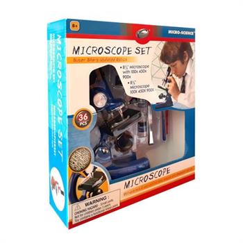 SET MICROSCOPIO 100/450/900X DA 36 PEZZI