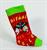 CALZA BEFANA IN PANNO ROSSA/VERDE CM 46