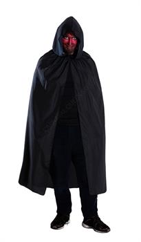 MANTELLO CON CAPPUCCIO NERO ADULTO