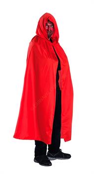 MANTELLO CON CAPPUCCIO ROSSO CM140