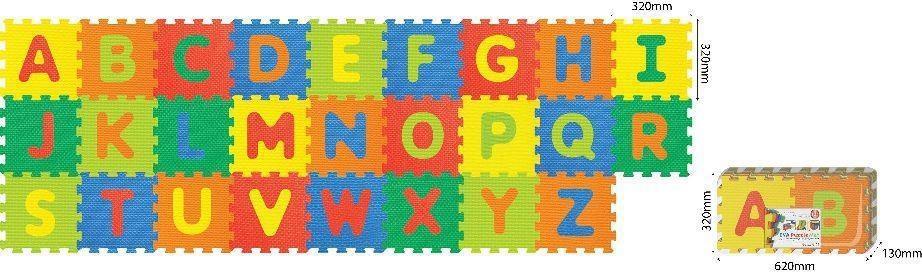 TAPPETO PUZZLE EVA ALFABETO 26PZ
