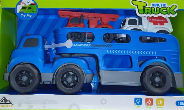 KINETIC TRUCK BISARCA CON 2 MEZZI BLU