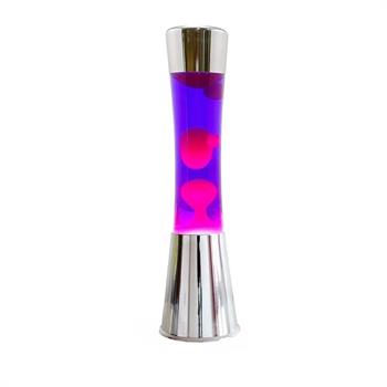 LAMPADA LAVA VIOLA BASE ARGENTO