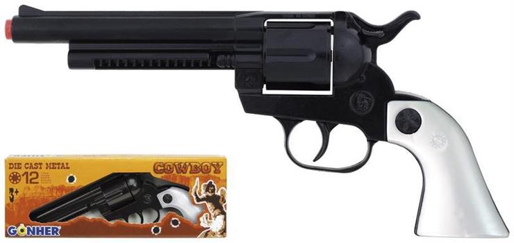 PISTOLA COWBOY NERA 12 COLPI
