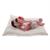 NEONATA PIPA CON CAPELLI E CUSCINO CM 42
