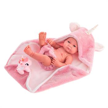 NEONATA C/ACCAPPATOIO E UNICORNO CM 42