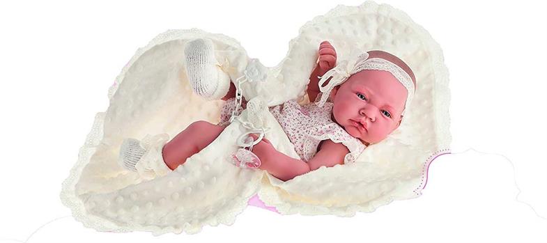 BAMBOLA NEONATA COPERTA BEIGE CM 42