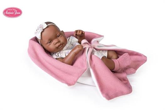 BAMBOLA NEONATA MULATTA CON COPERTA