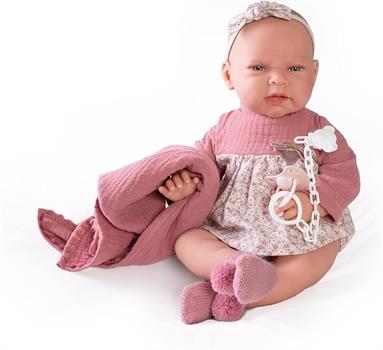 BAMBOLA NEONATA MUSELINA CON COPERTA