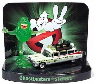 AUTO ECTO-1 GHOSTBUSTERS + SLIMER 1/64