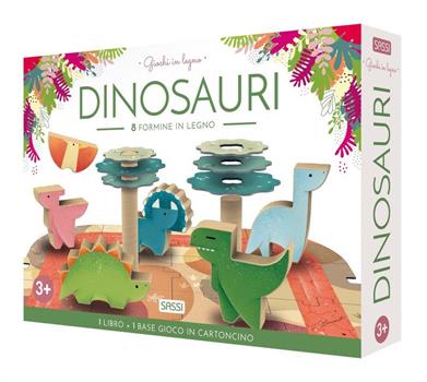 DINOSAURI 8 FORMINE IN LEGNO
