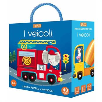 I VEICOLI LIBRO+PUZZLE+10 VEICOLI