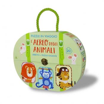 PUZZLE L'AEREO DEGLI ANIMALI CON LIBRO