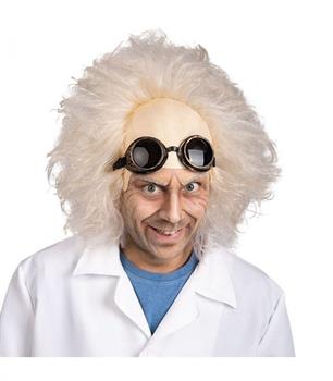 PARRUCCA SCIENZIATO CON OCCHIALI