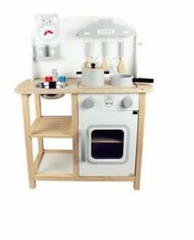 CUCINA BIANCA IN LEGNO 8 PEZZI