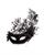 MASCHERA NERA CON DECORAZIONI FLOREALI