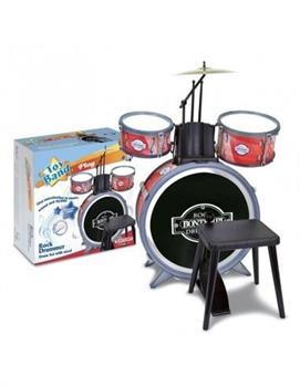 BATTERIA CLASSICA 4 ELEMENTI SGABELLO E 2 BACCHETTE