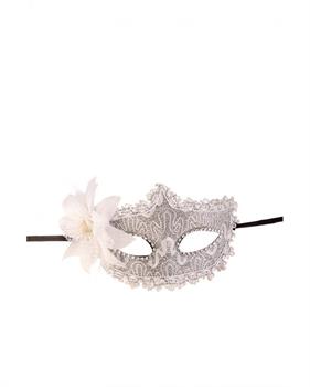 MASCHERA DAMASCATA PIZZO ARGENTO